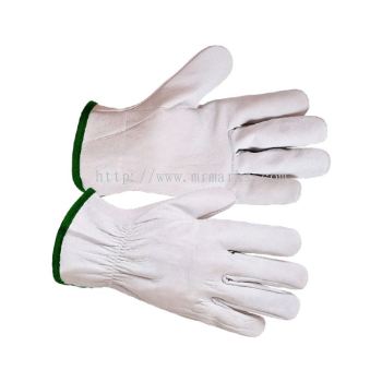 S-HG-WELD-HG863 10" COW SKIN WITH CLOTH ARGON GLOVES-WHITE