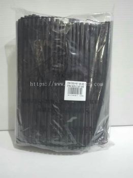 Straw Straight Black 19.8cmx6mm (250's)