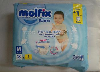 MOLFIX EXTRA DRY PANTS M18+1PCS