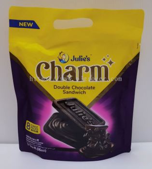 JULIE'S CHARM DOUBLE CHOCOLATE SANDWICH 172G