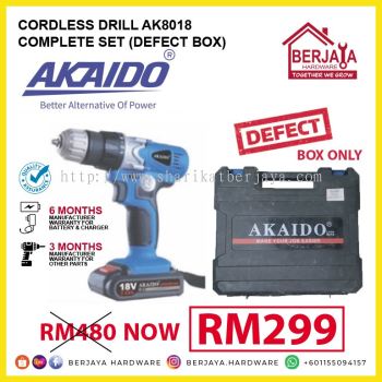 CORDLESS DRILL AK8018 COMPLETE SET (DEFECT BOX)