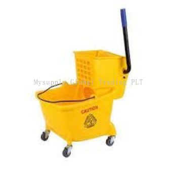Mop Bucket Wheel Side-Wrigger 32L  Yellow