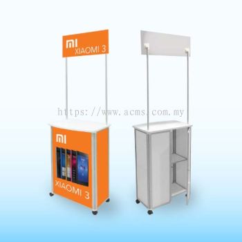 Promotion Counter or Sampling Booth Series-Aluminium Sampling Slim Booth-TSB2
