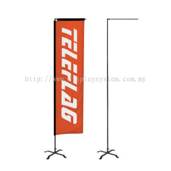 FT3 3meter teleflag banner with cross bass