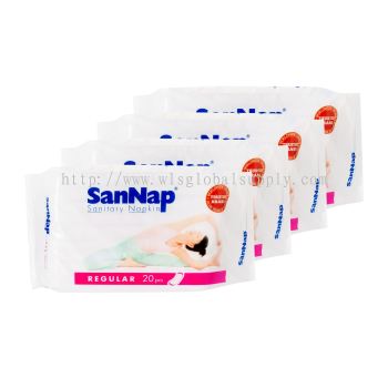 SanNap Sanitary Napkin (Regular) 20 PCS x 36 Packs (CARTON)