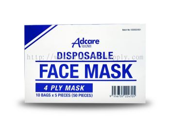 Adcare Disposable Face Mask 4PLY (50PCS)