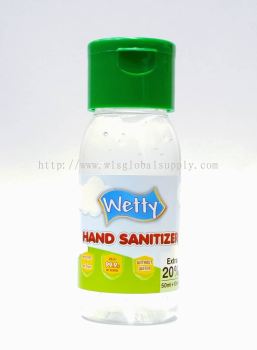 Wetty Antibacterial Hand Sanitizer 60ml (75% Alcohol) 