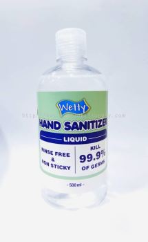 75% Alcohol Wetty Hand Sanitizer Antibacterial 500ml