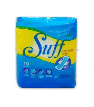 Suff Sanitary Napkin Overnight Wing 10 pcs