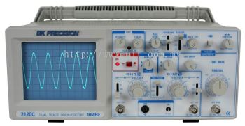30 MHz Dual Trace Analog Oscilloscope With Probes Model 2120C