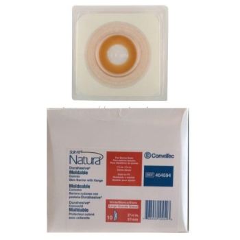 404594 Sur-fit natura durshesive moldable convex skin barrier with flange (10s)