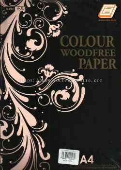 kami - A4 Peach Colour Woodfree Paper - (SKOT-7037A)