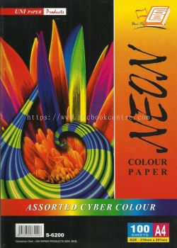 Uni - A4 Neon Colour Paper - (S-6200)