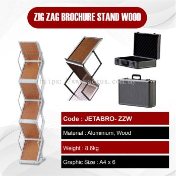 Zig Zag Brochure Stand Wood
