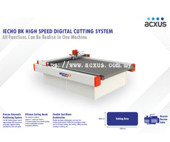 iECHO BK High Speed Digital Cutting System Machine 