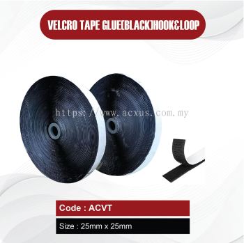 Velcro Tape (Black) Hook & Loop 