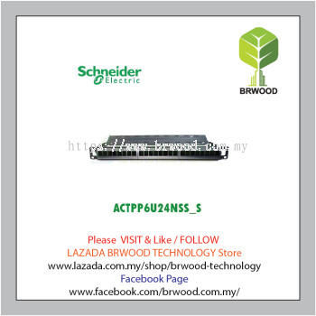 Schneider Actassi ACTPP6U24NSS_S: Patch panel Category 6 UTP 24-port non shuttered loaded