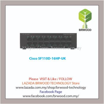 Cisco SF110D-16HP-UK: 16-Port 10/100 PoE Desktop Switch