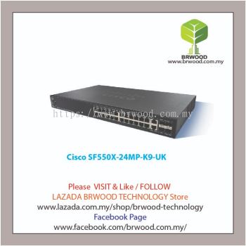 Cisco SF550X-24MP-K9UK: 24-port 10/100 PoE+  Stackable Switch