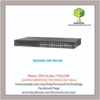 Cisco SG550X-24P-K9-UK:  24-port Gigabit PoE Stackable Switch