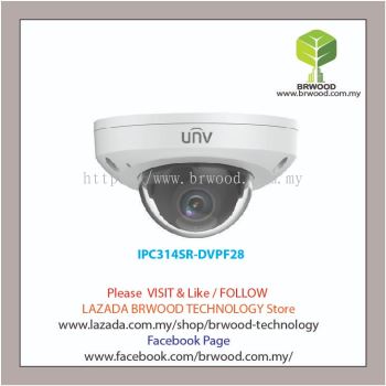 Uniview IPC314SR-DVPF28: 4MP Vandal-resistant IR Fixed Mini Dome Camera