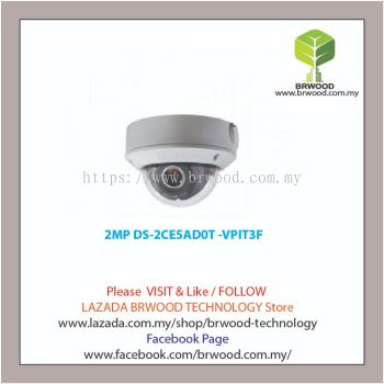 HIKVISION DS-2CE5AD0T -VPIT3F: 2 MP Vandal Proof VF Dome Camera