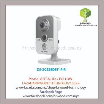 HIKVISION DS-2CE38D8T -PIR: 2 MP Ultra-Low Light PIR Cube Camera w/ microphone 