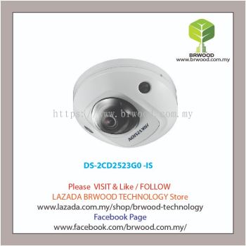 HIKVISION DS-2CD2523G0 -IS: 2 MP IR Fixed Mini Dome Network Camera w/ Mic