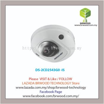 HIKVISION DS-2CD2543G0 -IS: 4 MP IR Fixed Mini Dome Network Camera w/ Mic