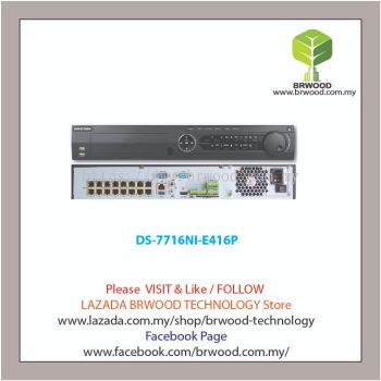 HIKVISION DS-7716NI-E416P: 16 CH 6MP Embedded Plug & Play Network Video Recorder(NVR) C/W 16 PoE