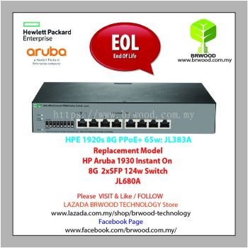 HPE JL380A: OfficeConnect 1920S 8G 8 port 10/100/1000 Mbps Switch