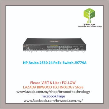 HP Aruba J9779A: Aruba 2530 24 PoE+ 24 port 10/100 PoE c/w 2xGBase-T 2xSPF Switch
