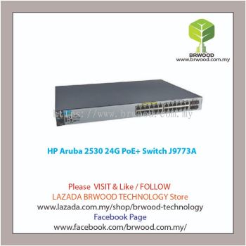 HP Aruba J9773A: Aruba 2530 24G PoE+ 24 port 10/100/1000 Mbps PoE+ c/w 4xSFP Switch