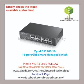 Zyxel GS1900-16: 16-port GbE Smart Managed Switch