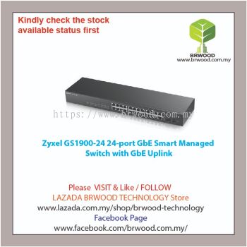  Zyxel GS1900-24: 24-port GbE Smart Managed Switch with GbE Uplink