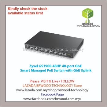 Zyxel GS1900-48HP: 48-port GbE Smart Managed PoE Switch with GbE Uplink
