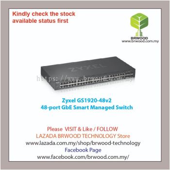 Zyxel GS1920-48v2: 48-port GbE Smart Managed Switch 