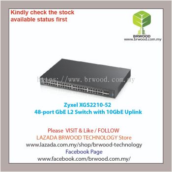 Zyxel XGS2210-52: 48-port GbE L2 Switch with 10GbE Uplink