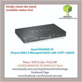 Zyxel XGS4600-32: 28-port GbE L3 Managed Switch with 4 SFP+ Uplink