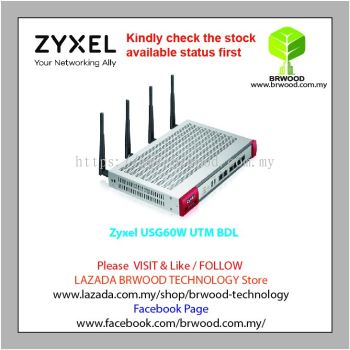 ZYXEL USG60W UTM BDL: Wireless NEXT GENERATION UTM FIREWALL APPLIANCE UTM BUNDLE (AS,AV,CF,IDP) 1 YEAR