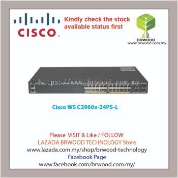 Cisco WS C2960x-24PS-L: Catalyst 24G ports PoE 370W c/w 4 SFP