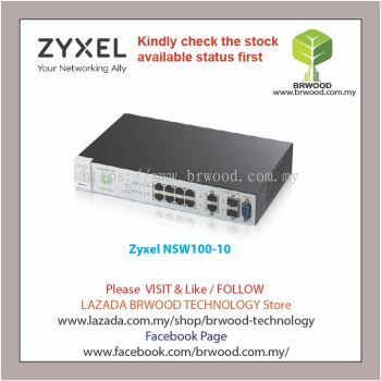 Zyxel NSW100-10P: 8-port GbE Nebula Cloud Managed PoE Switch