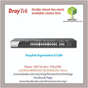 DrayTek VigorSwitch G1280: 28-Port Web Smart Managed Gigabit Switch