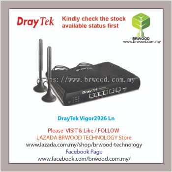 DrayTek Vigor2926Ln: 4G LTE Embedded Dual-WAN Broadband VPN Firewall