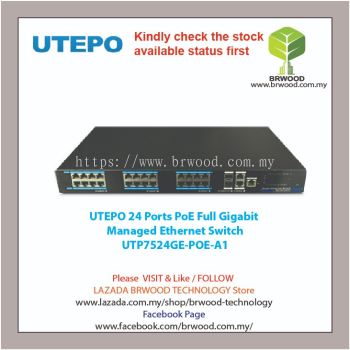 UTEPO UTP7524GE-POE-A1: 24 Ports PoE Full Gigabit Managed Ethernet Switch