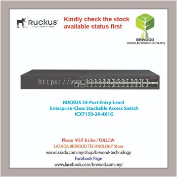 Ruckus ICX7150-24-4X1G: 24-Port ,2X 1G RJ45 UPLINK-PORTS, 4X 1G SFP Access Switch