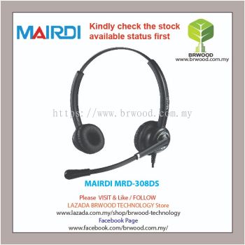 MAIRDI MRD-308DS: Mairdi Double ear (Binaural) gooseneck microphone boom Call Center Headsets