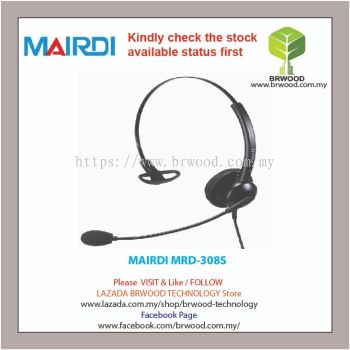 MAIRDI MRD-308S: Single ear (Monaural) gooseneck microphone boom Call Center Headsets