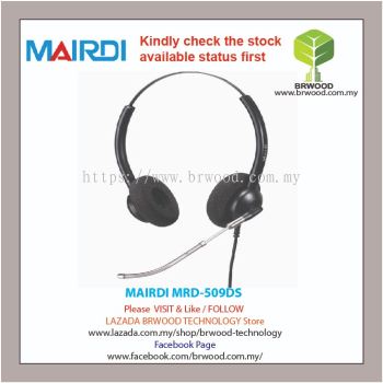 MAIRDI MRD-509DS: Mairdi Double Ear (Binaural) voice tube microphone boom For Call Center Headsets