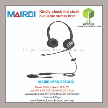 MAIRDI MRD-805DUC: MAIRDI DOUBLE EAR (MONAURAL) SLEEVING GOOSENECK MICROPHONE BOOM WITH LYNC USB CORD